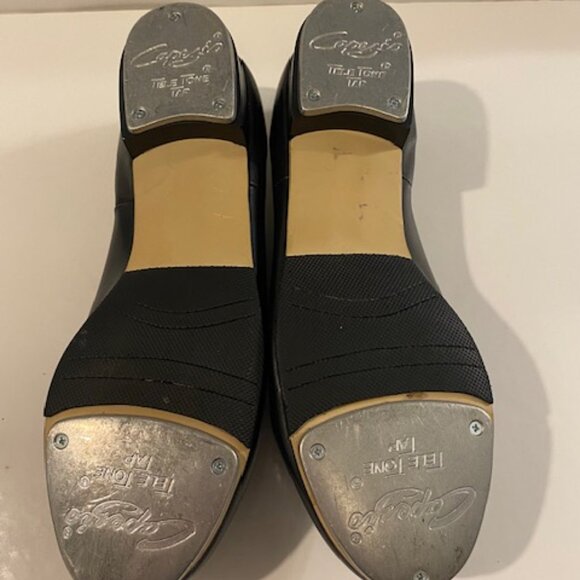 Capezio Black Leather Tap Shoes Womens Size 9.5 - Picture 4 of 15